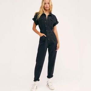 Free People We The Free Marci Denim Jumpsuit